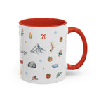 Banff Lake Louise Christmas Mug | Watercolor Travel Souvenir | Holiday Gift | Accent Ceramic Coffee Cup 11oz 15oz