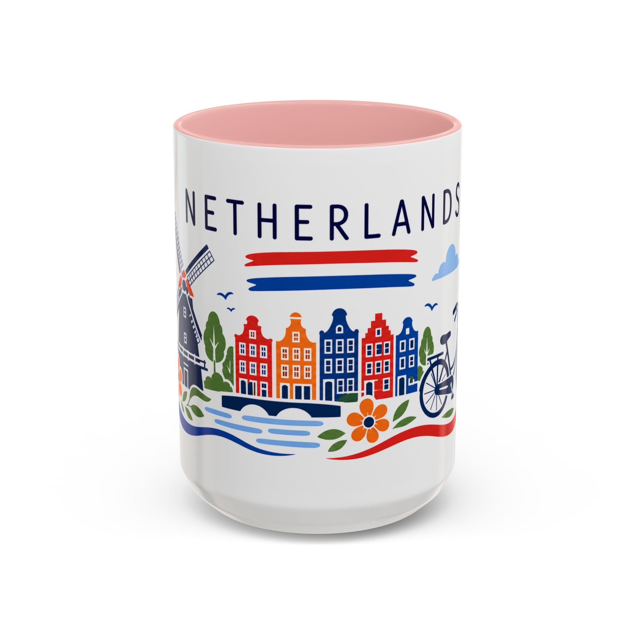 Netherlands Coffee Mug | Travel Souvenir Accent Mug | Country Gift Ceramic Cup 11oz 15oz