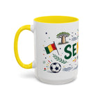 Senegal Soccer Coffee Mug | World Cup Fan Gift | Accent Color Ceramic 11oz 15oz Match Day Cup