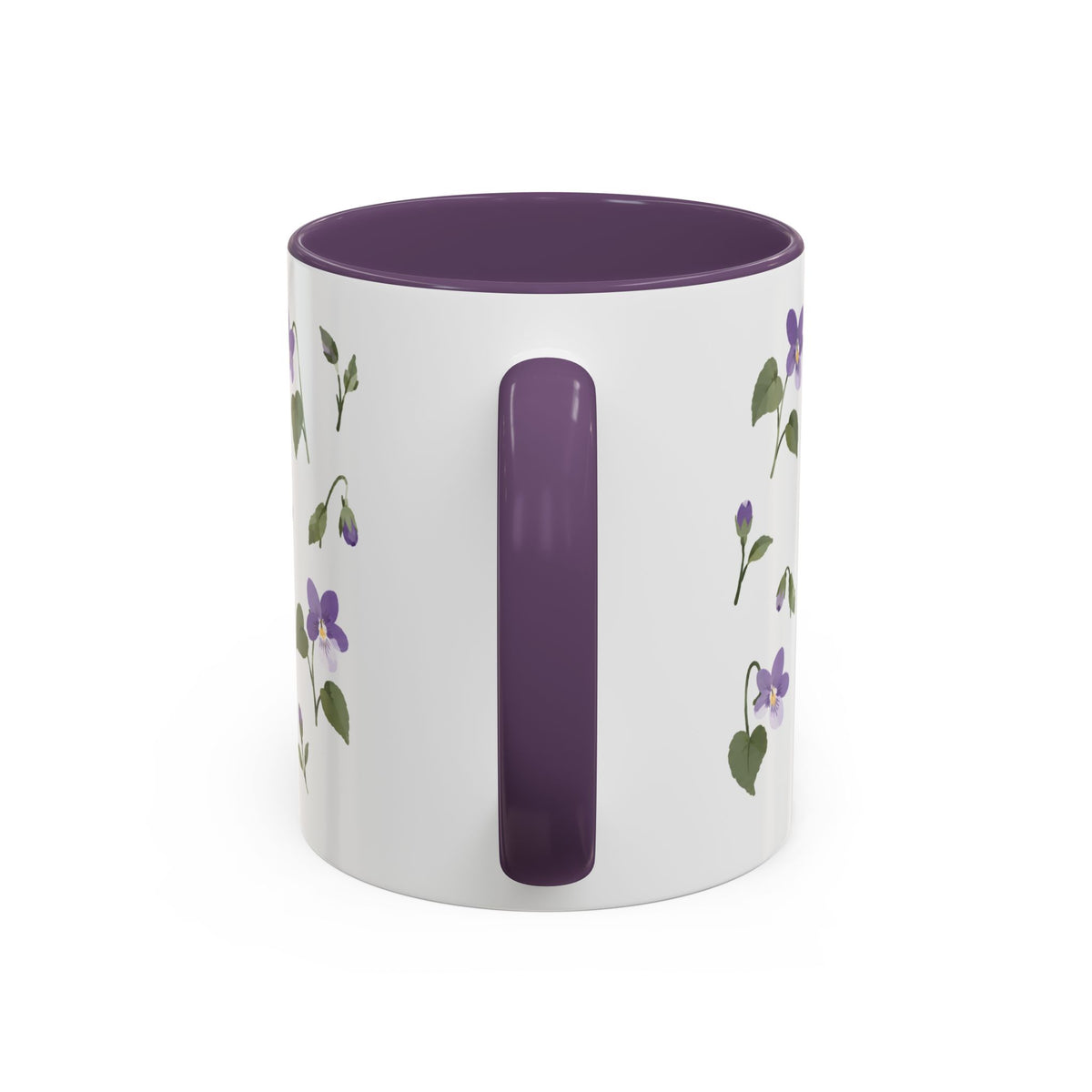Wisconsin Wood Violet Mug, State Flower Floral Coffee Cup, 11oz Botanical Gift