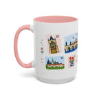 Prague Coffee Mug | Postage Stamp Collage Mug | Travel Souvenir Accent Cup 11oz 15oz