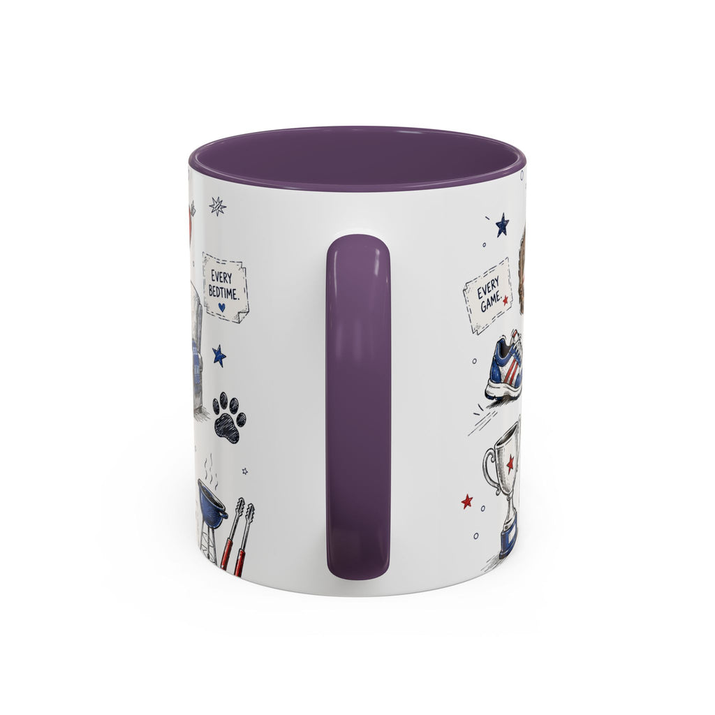 Super Dad My Hero Coffee Mug | Father's Day Gift for Dad | Accent Color Ceramic 11oz 15oz