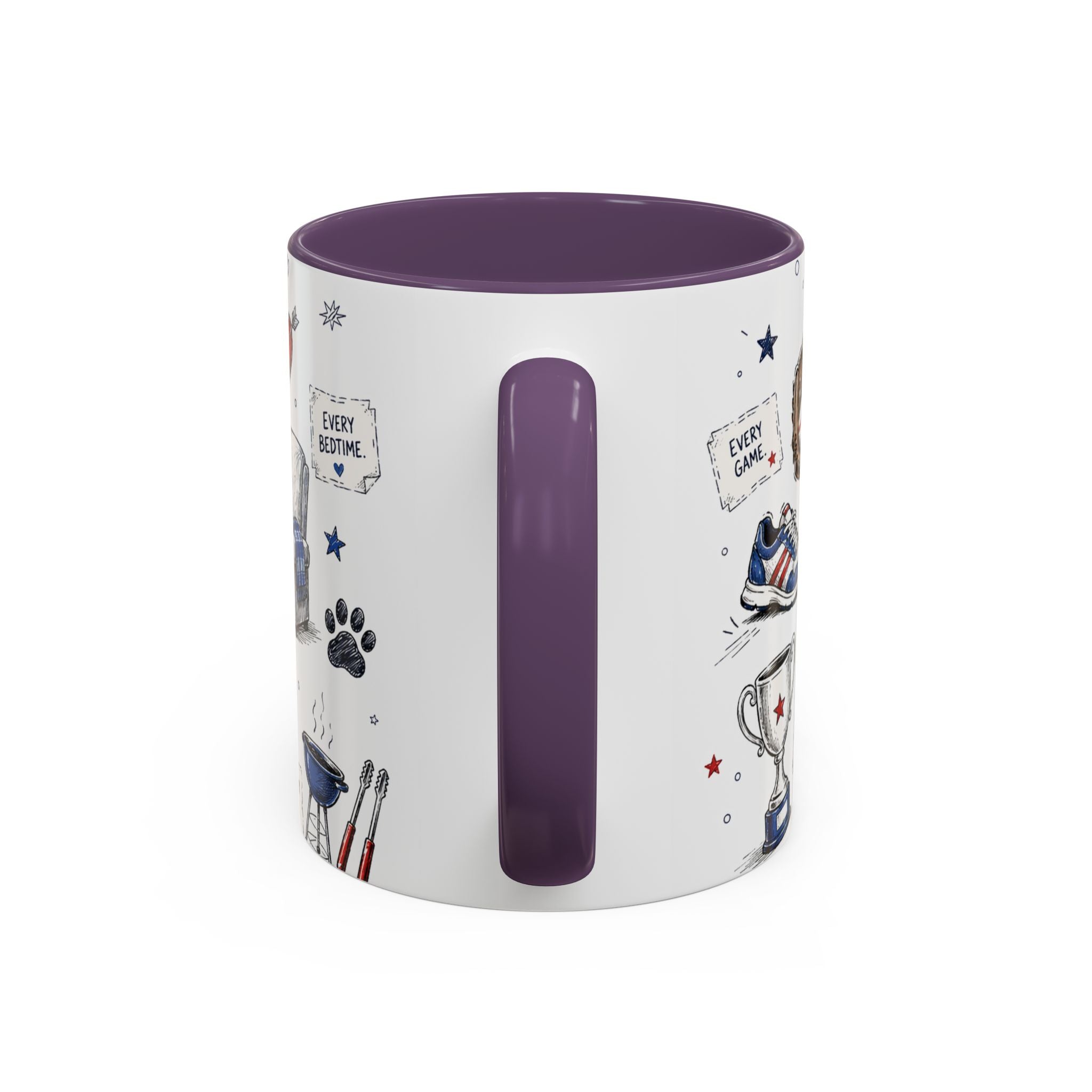 Super Dad My Hero Coffee Mug | Father's Day Gift for Dad | Accent Color Ceramic 11oz 15oz