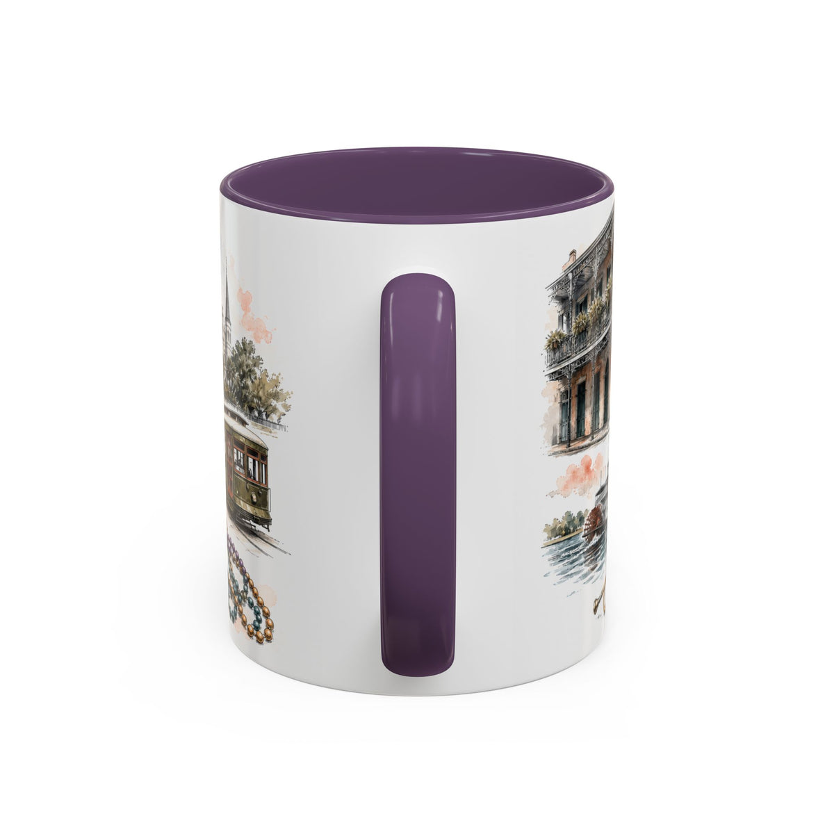 New Orleans Coffee Mug | United States Travel Souvenir | Vintage Illustrated City Gift | 11 oz 15 oz Accent Mug