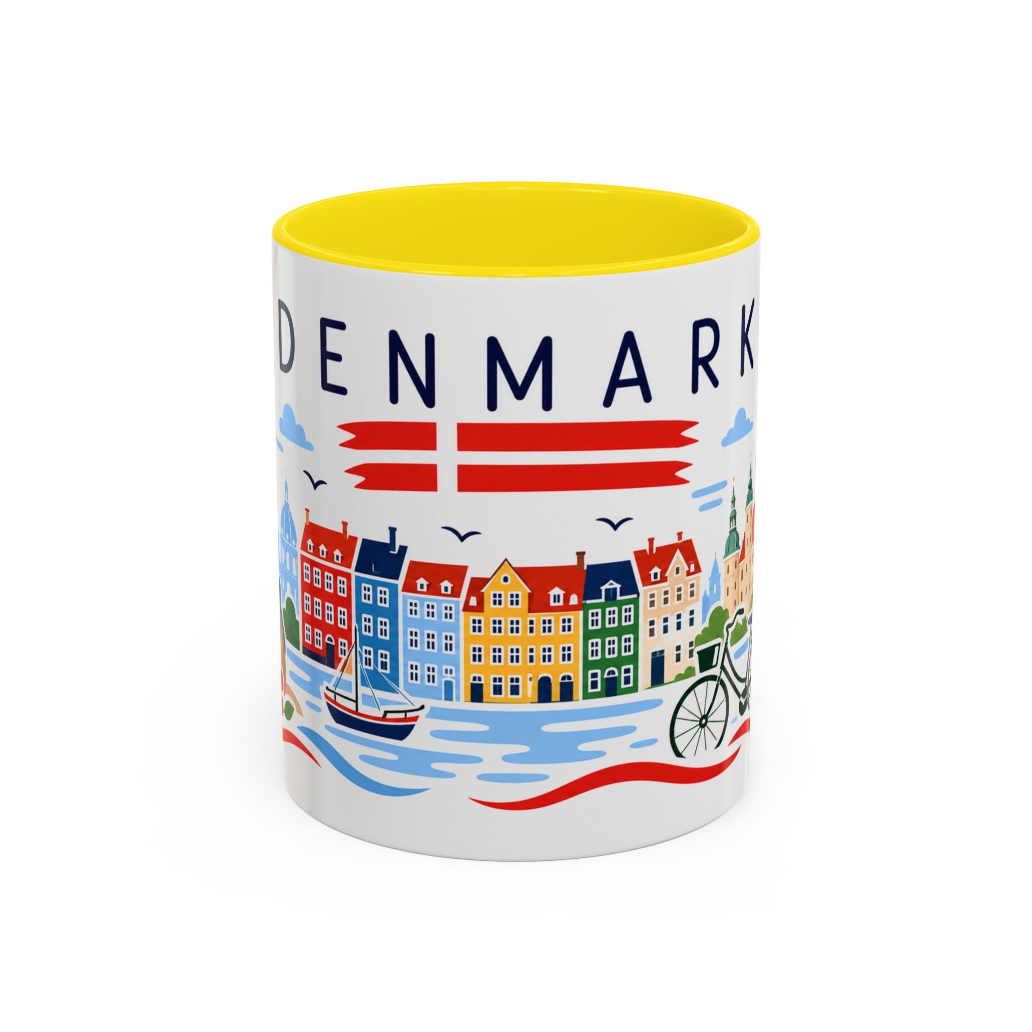 Denmark Coffee Mug | Travel Souvenir Accent Mug | Country Gift Ceramic Cup 11oz 15oz