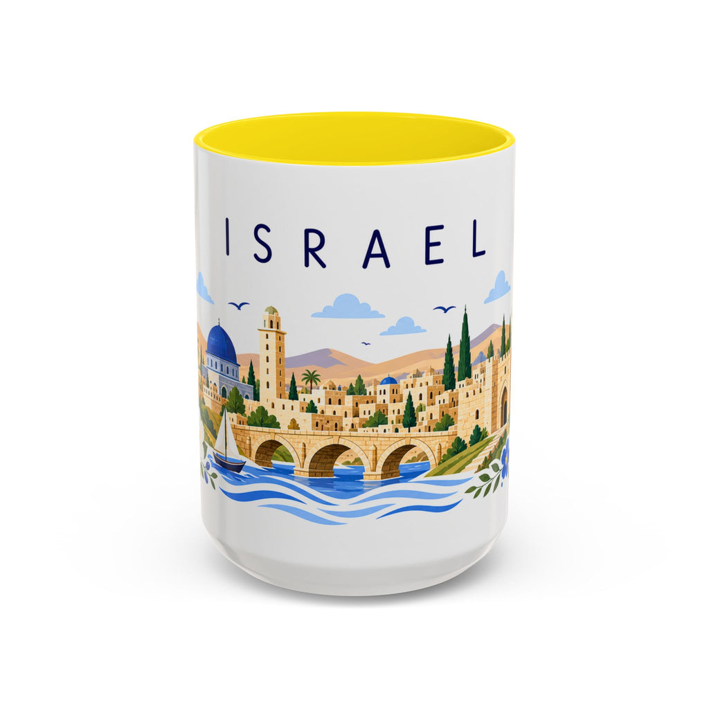 Israel Coffee Mug | Travel Souvenir Accent Mug | Place Gift Ceramic Cup 11oz 15oz