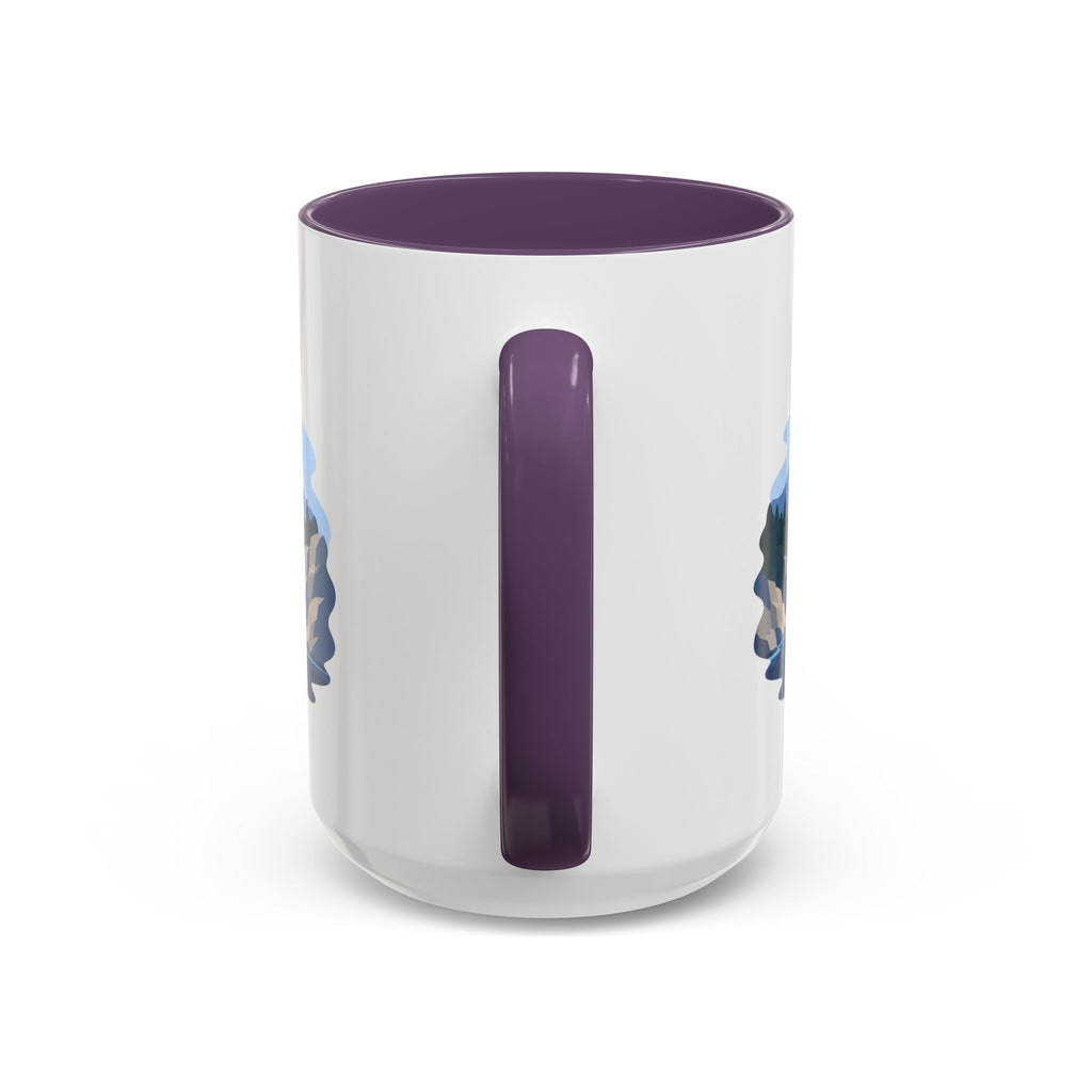 Glacier Bay National Park Coffee Mug | Solid Color Block Park Souvenir | 11oz 15oz Accent Mug