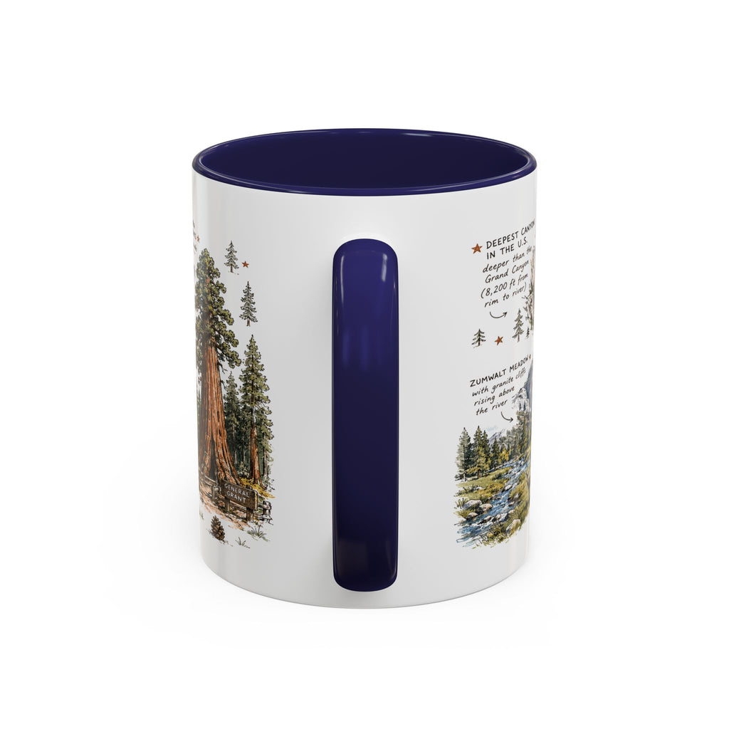 Kings Canyon National Park Coffee Mug | California Sierra Nevada Sequoia Gift | Accent Color Ceramic 11oz 15oz