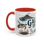 Galapagos Islands Coffee Mug | Travel Destination Souvenir Gift | Accent Color Ceramic 11oz 15oz