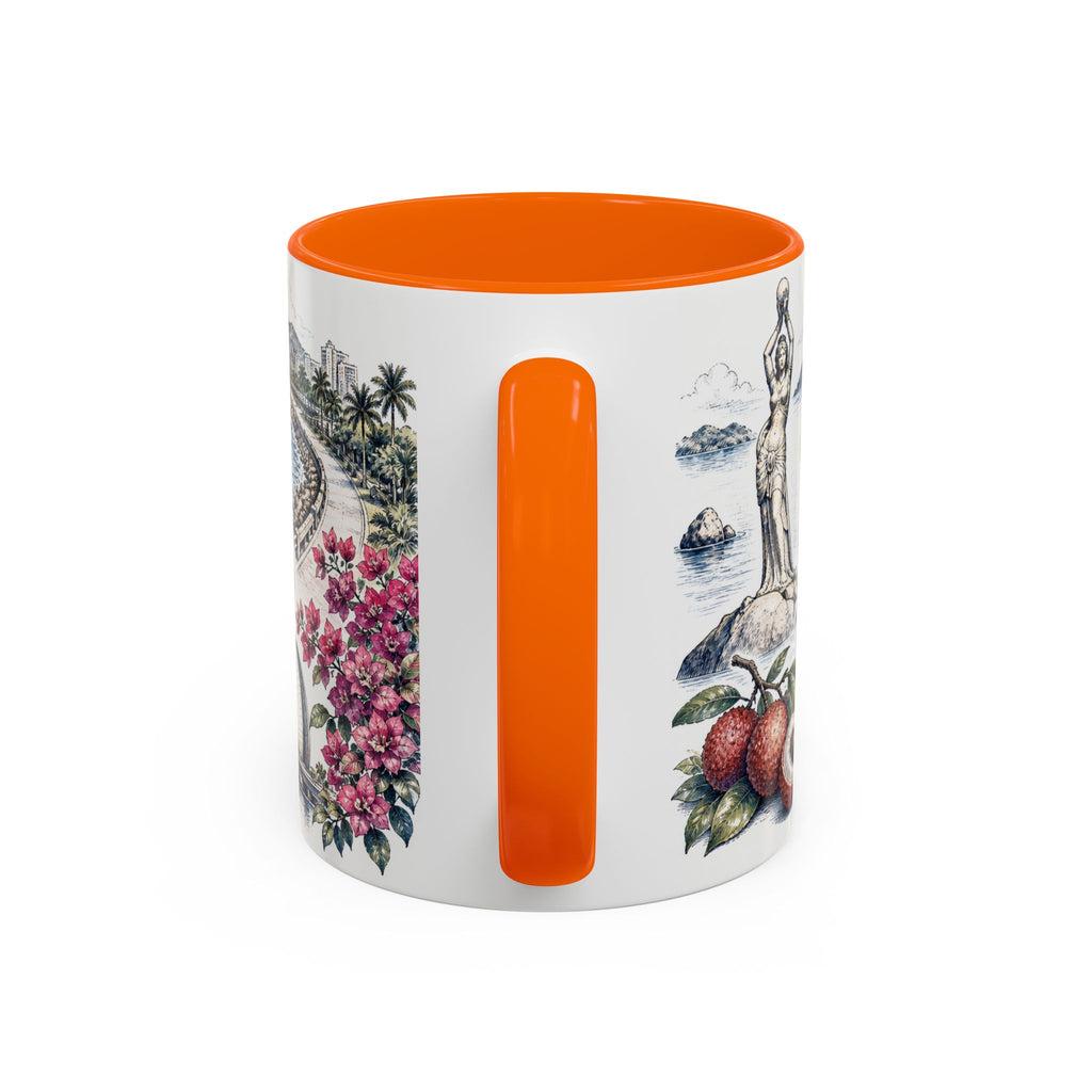 Zhuhai Coffee Mug | China Travel Souvenir | Vintage Illustrated City Gift | 11 oz 15 oz Accent Mug