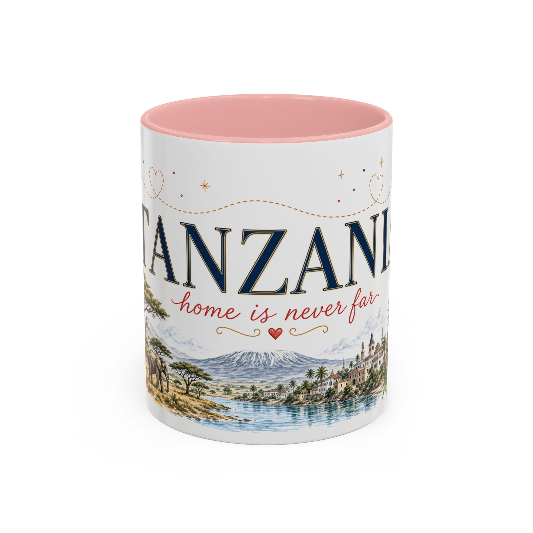 Tanzania Home Country Mug | Moving Away Gift | Long Distance Friendship | 11 oz 15 oz Accent Mug