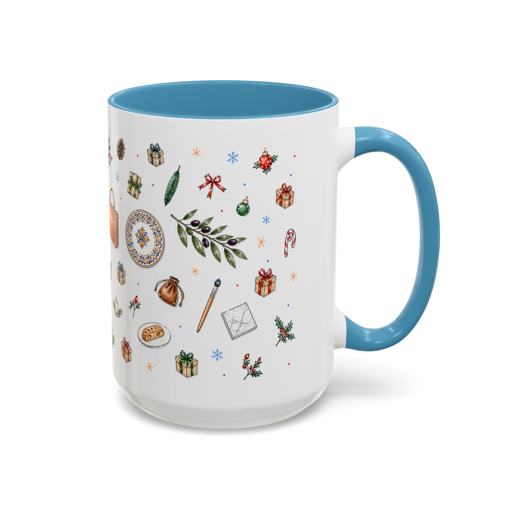 Florence Christmas Mug | Watercolor City Souvenir | Ceramic Coffee Cup (11oz 15oz)
