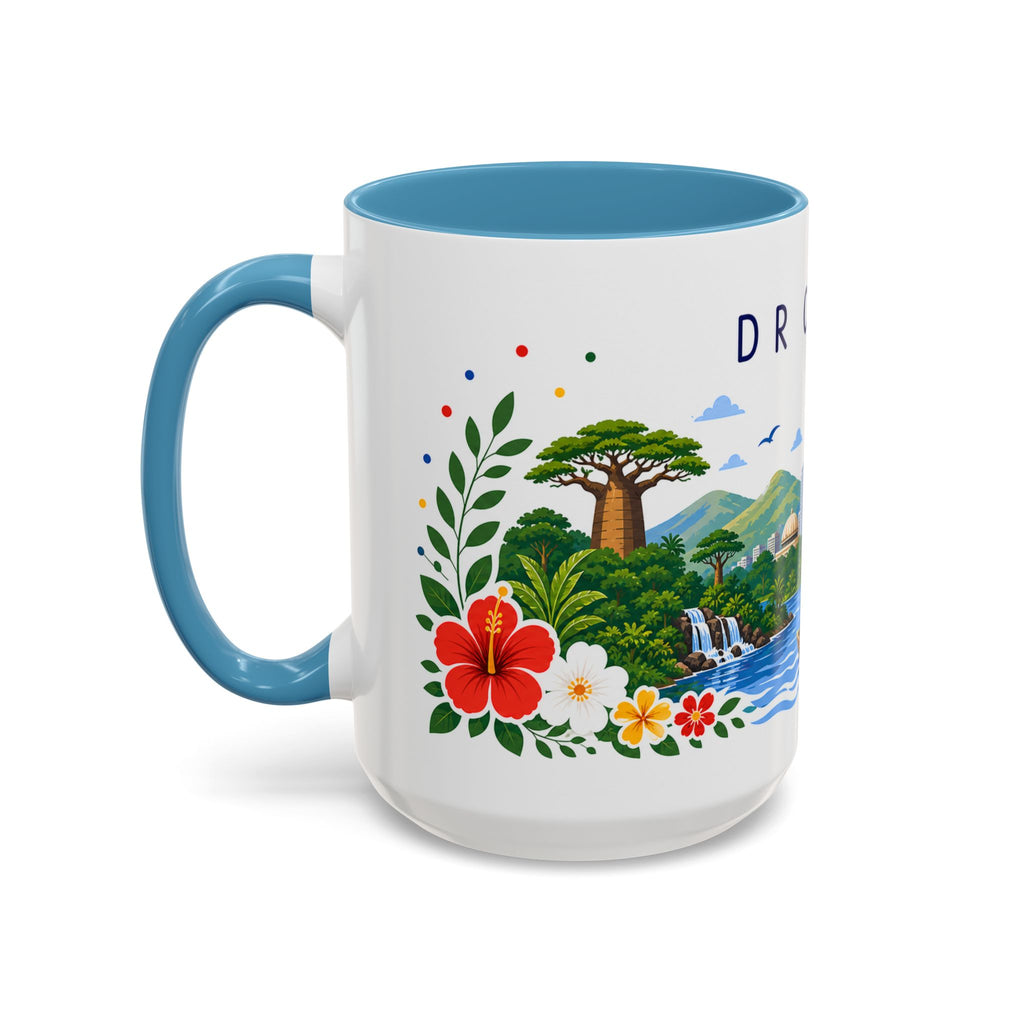 DR Congo Coffee Mug | Travel Souvenir Accent Mug | Place Gift Ceramic Cup 11oz 15oz