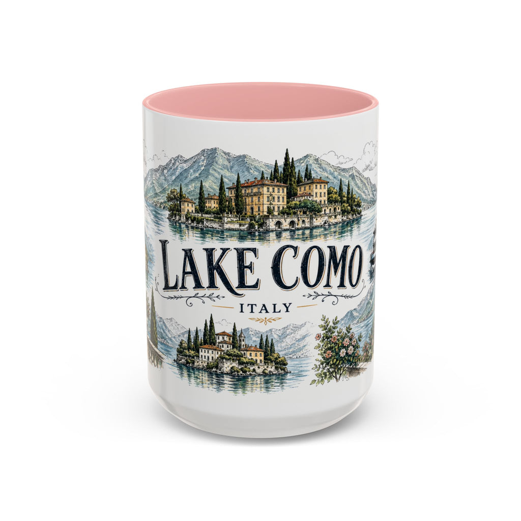 Lake Como Mug, Italy Travel Souvenir, Bucket List Gift, Accent Ceramic Coffee Mug 11oz 15oz