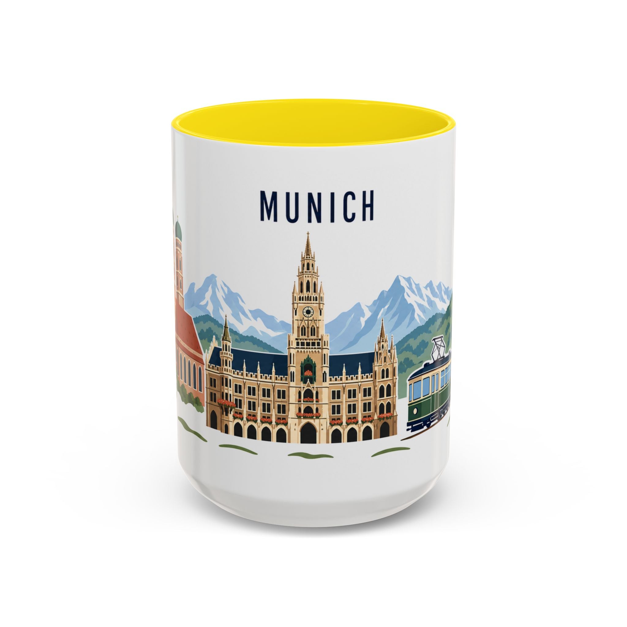 Munich Coffee Mug | Germany Travel Souvenir | Porcelain Decal City Gift | 11oz 15oz Accent Mug