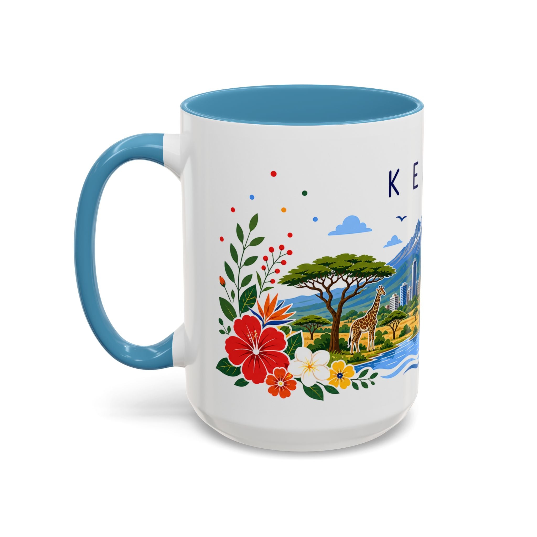 Kenya Coffee Mug | Travel Souvenir Accent Mug | Place Gift Ceramic Cup 11oz 15oz