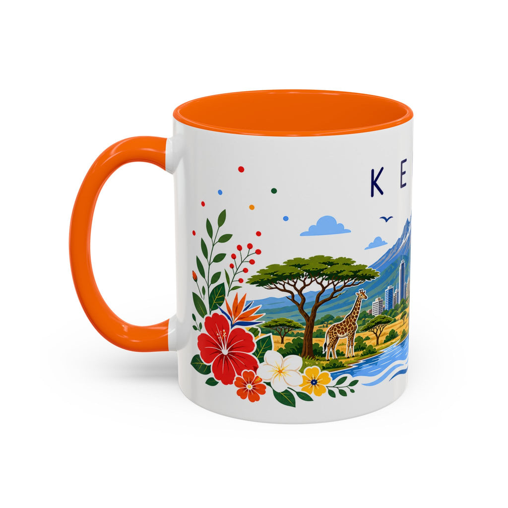 Kenya Coffee Mug | Travel Souvenir Accent Mug | Place Gift Ceramic Cup 11oz 15oz