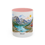 Glacier National Park Mug | US Travel Souvenir Accent Coffee Mug | 11oz 15oz Ceramic Cup