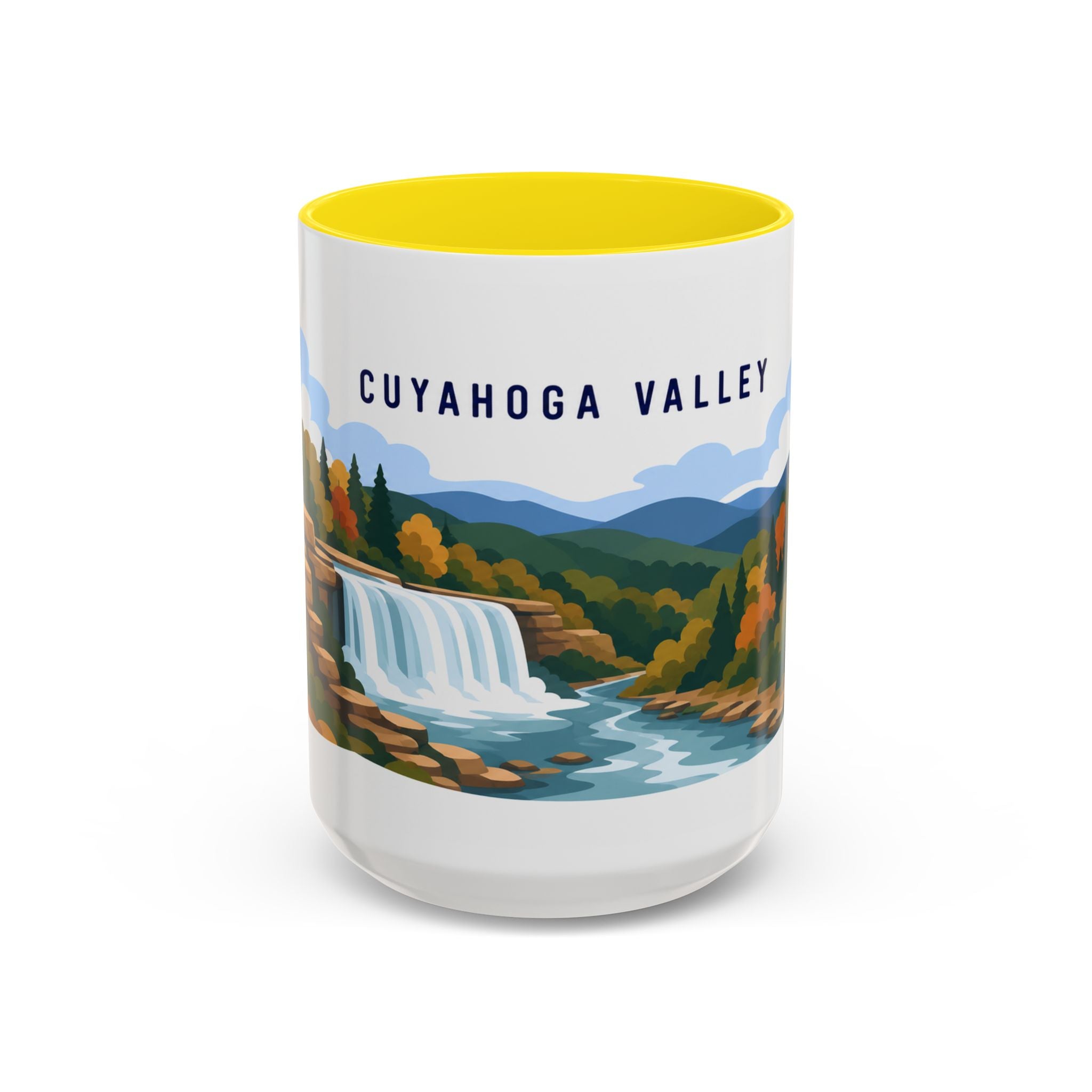 Cuyahoga Valley National Park Coffee Mug | Solid Color Block Park Souvenir | 11oz 15oz Accent Mug