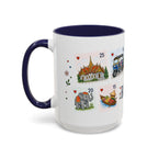 Bangkok Coffee Mug | Postage Stamp Collage Mug | Travel Souvenir Accent Cup 11oz 15oz