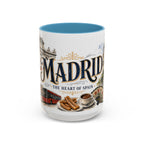 Madrid Coffee Mug | Spain Travel Souvenir | Vintage Illustrated City Gift | 11 oz 15 oz Accent Mug