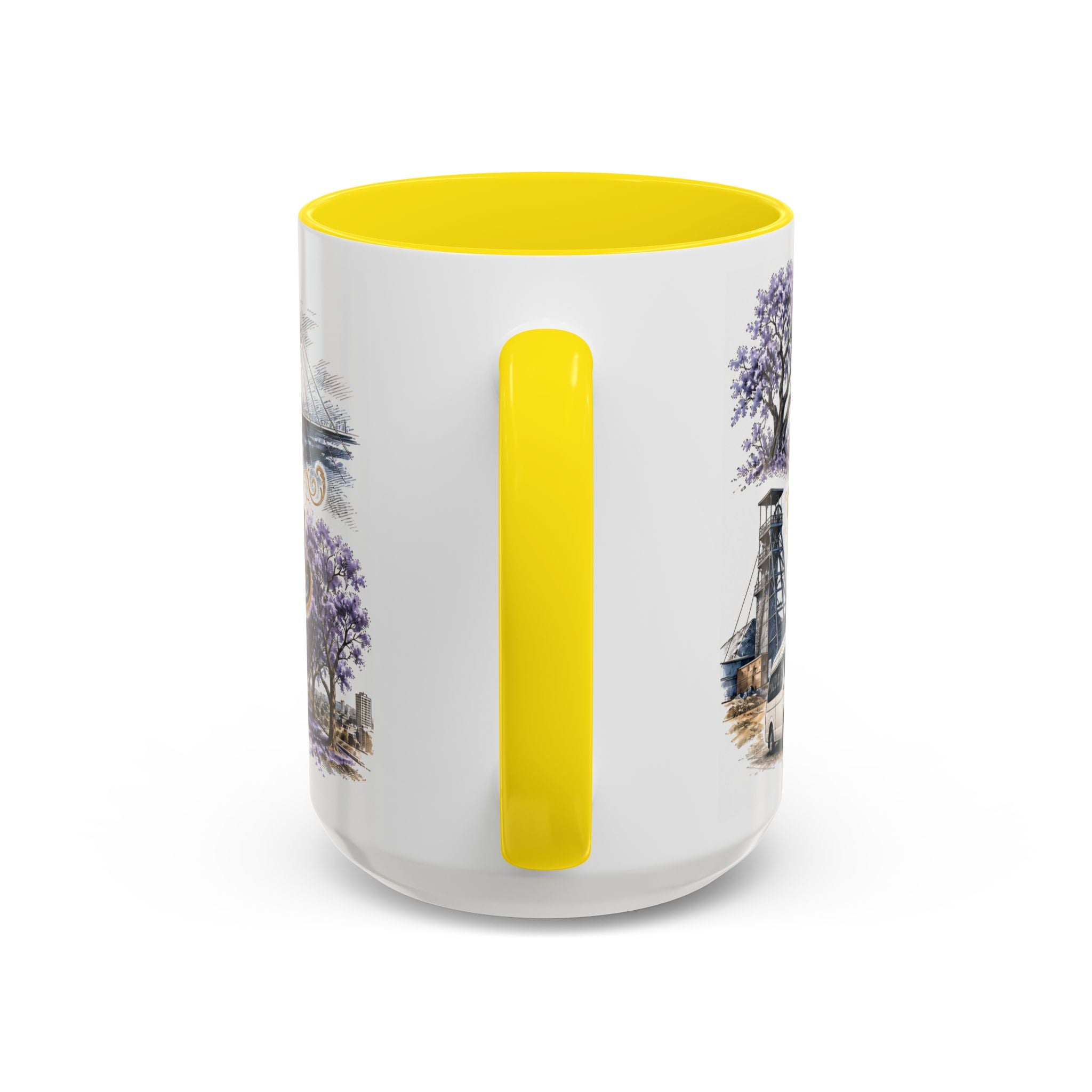 Johannesburg Coffee Mug | South Africa Travel Souvenir | Vintage Illustrated City Gift | 11 oz 15 oz Accent Mug