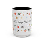 New River Gorge National Park Christmas Mug | Watercolor Travel Souvenir | Holiday Gift | Accent Ceramic Coffee Cup 11oz 15oz