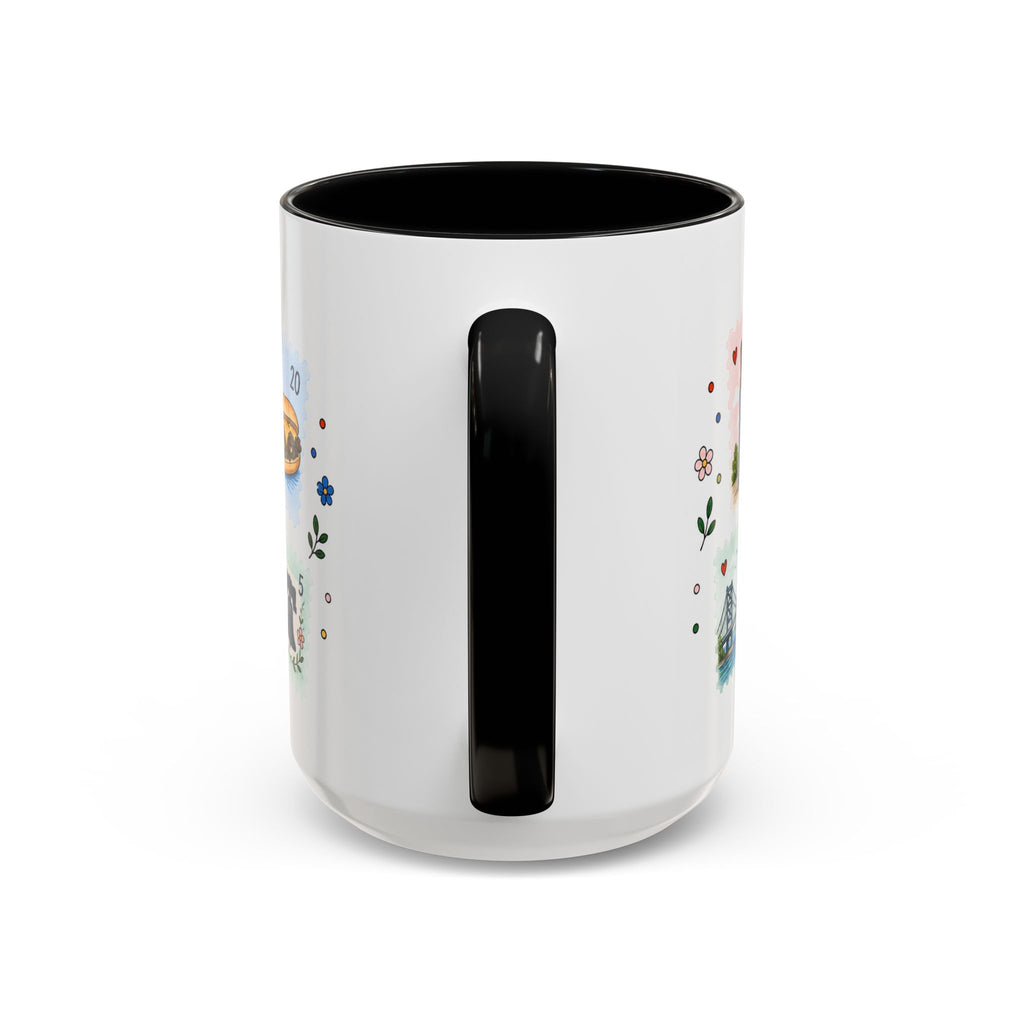 Philadelphia Coffee Mug | Postage Stamp Collage Mug | Travel Souvenir Accent Cup 11oz 15oz