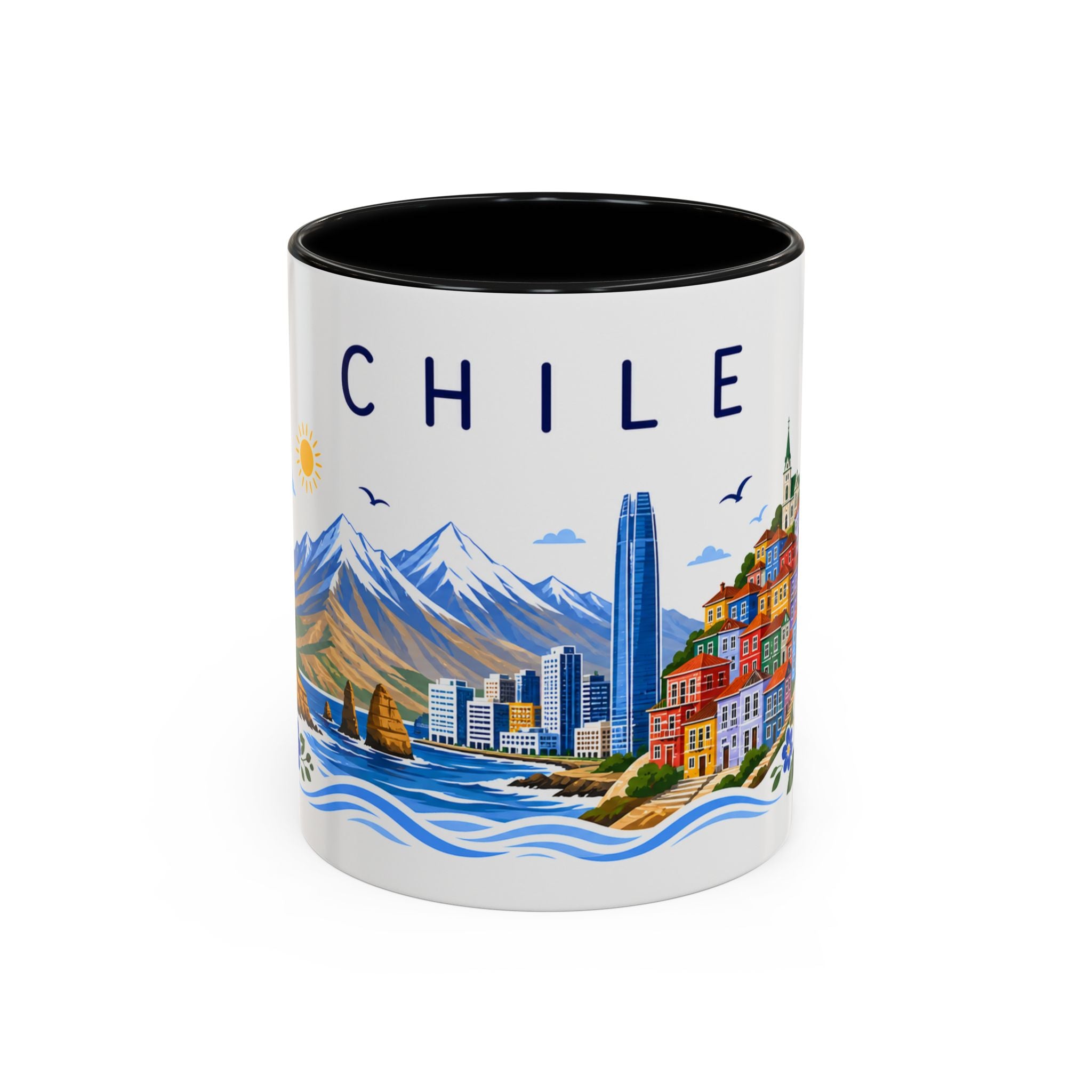 Chile Coffee Mug | Travel Souvenir Accent Mug | Place Gift Ceramic Cup 11oz 15oz