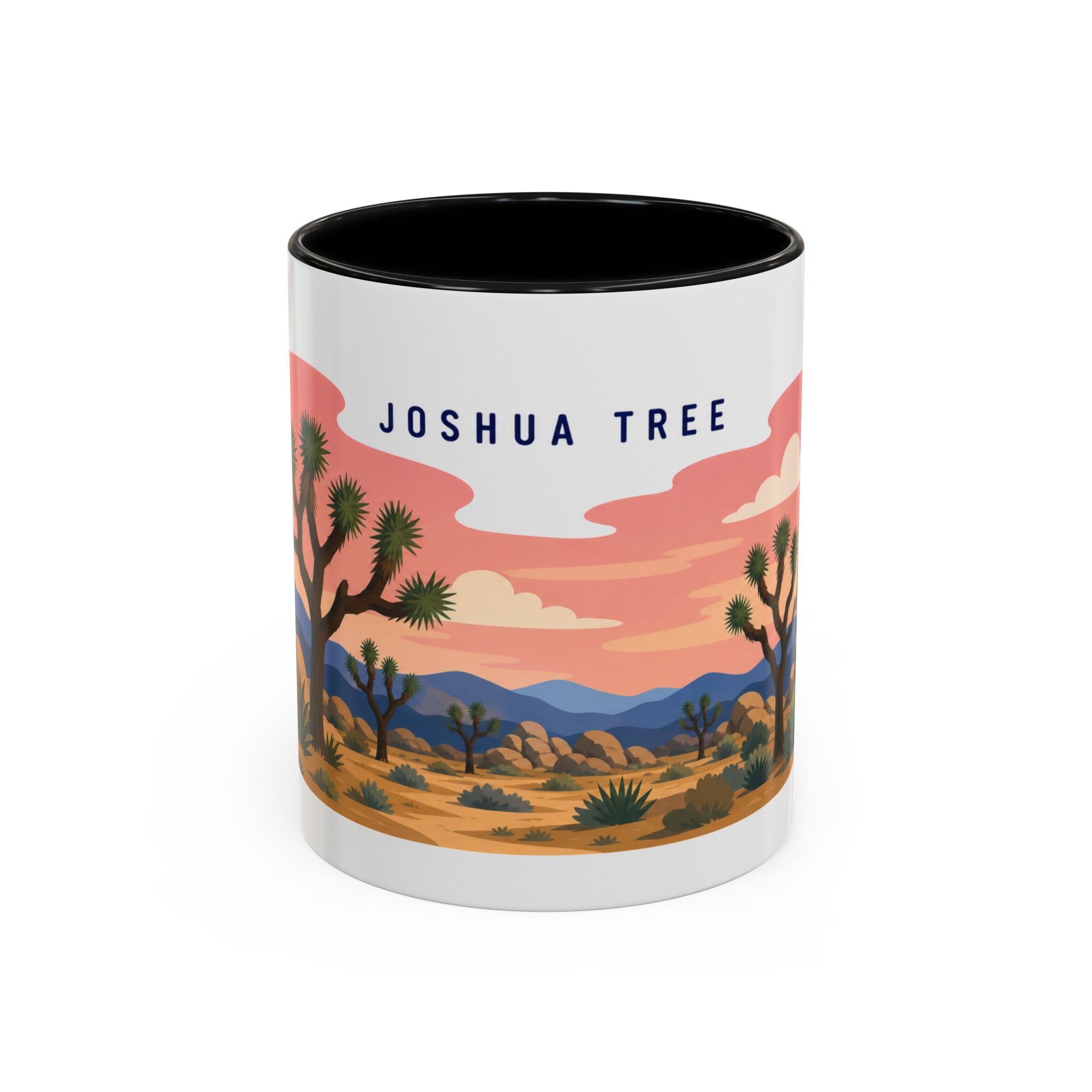 Joshua Tree National Park Coffee Mug | Solid Color Block Park Souvenir | 11oz 15oz Accent Mug