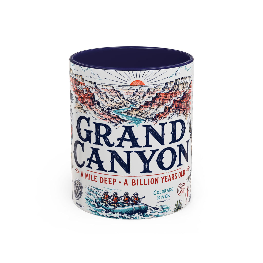Grand Canyon National Park Coffee Mug | Hiking Camping Nature Gift | Accent Color Ceramic 11oz 15oz