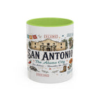 San Antonio Coffee Mug | Texas Souvenir City Gift | Accent Color Ceramic 11oz 15oz