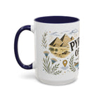 Pyramids of Giza Coffee Mug | Travel Destination Souvenir Gift | Accent Color Ceramic 11oz 15oz