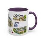 Luxembourg City Illustrated Travel Mug | City Souvenir Accent Coffee Mug | 11oz 15oz Ceramic Cup