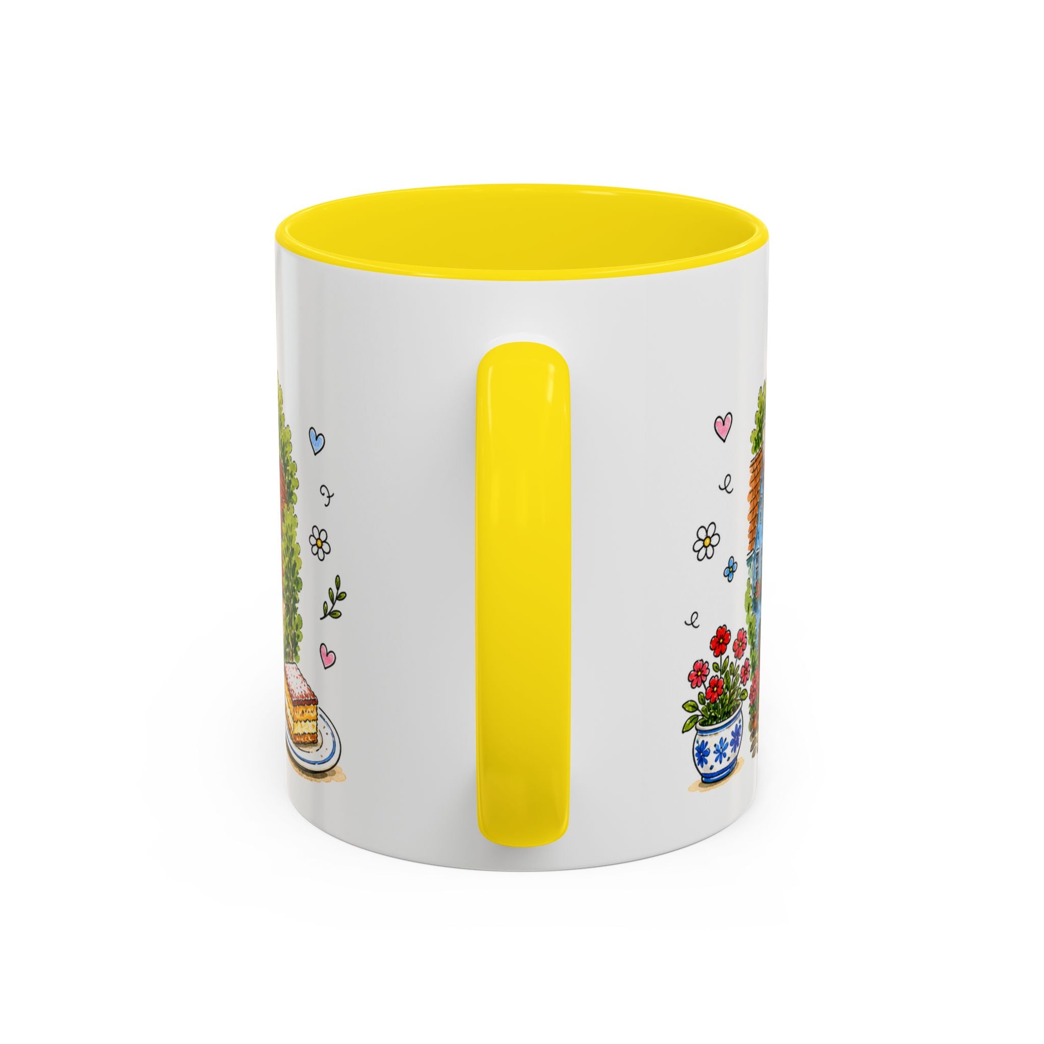 Cesky Krumlov Illustrated Travel Mug | Czechia Souvenir Accent Coffee Mug | 11oz 15oz Ceramic Cup