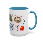 Shanghai Coffee Mug | Postage Stamp Collage Mug | Travel Souvenir Accent Cup 11oz 15oz