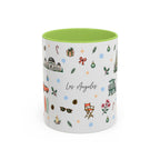 Los Angeles Christmas Mug | Watercolor City Souvenir | Ceramic Coffee Cup (11oz or 15oz)