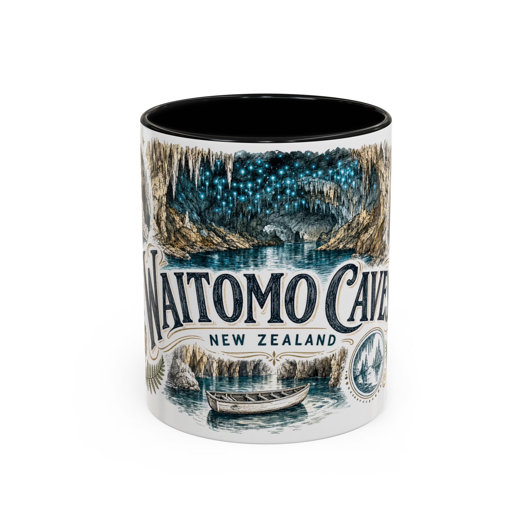 Waitomo Caves Mug, New Zealand Travel Souvenir, Bucket List Gift, Accent Ceramic Coffee Mug 11oz 15oz