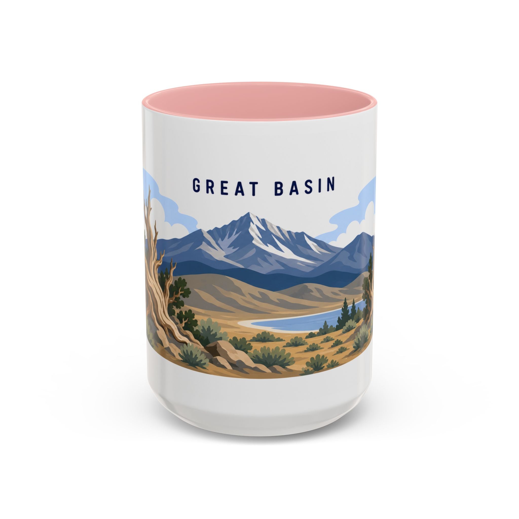 Great Basin National Park Coffee Mug | Solid Color Block Park Souvenir | 11oz 15oz Accent Mug