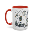 Dad The Legend Coffee Mug | Father's Day Gift for Dad | Accent Color Ceramic 11oz 15oz