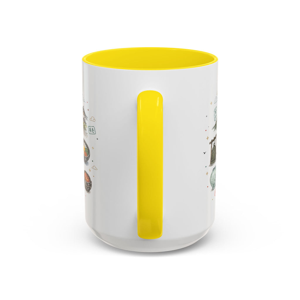 Seoul Coffee Mug | Korea Souvenir Travel Gift | Accent Color Ceramic 11oz 15oz