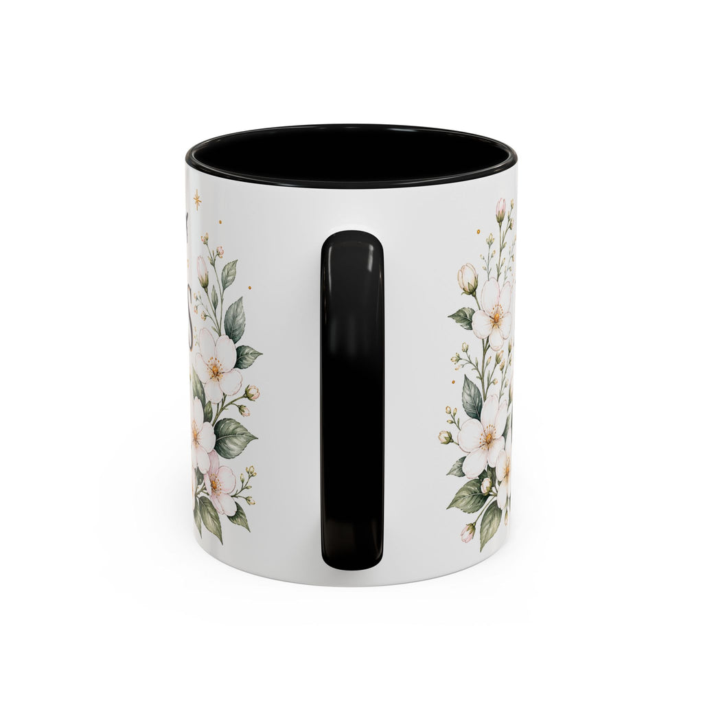 Massachusetts State Map Mug | Coastal Scene, Botanical Accents (11oz, 15oz)