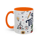Best Teacher Ever Coffee Mug | Teacher Appreciation Gift | Accent Color Ceramic 11oz 15oz