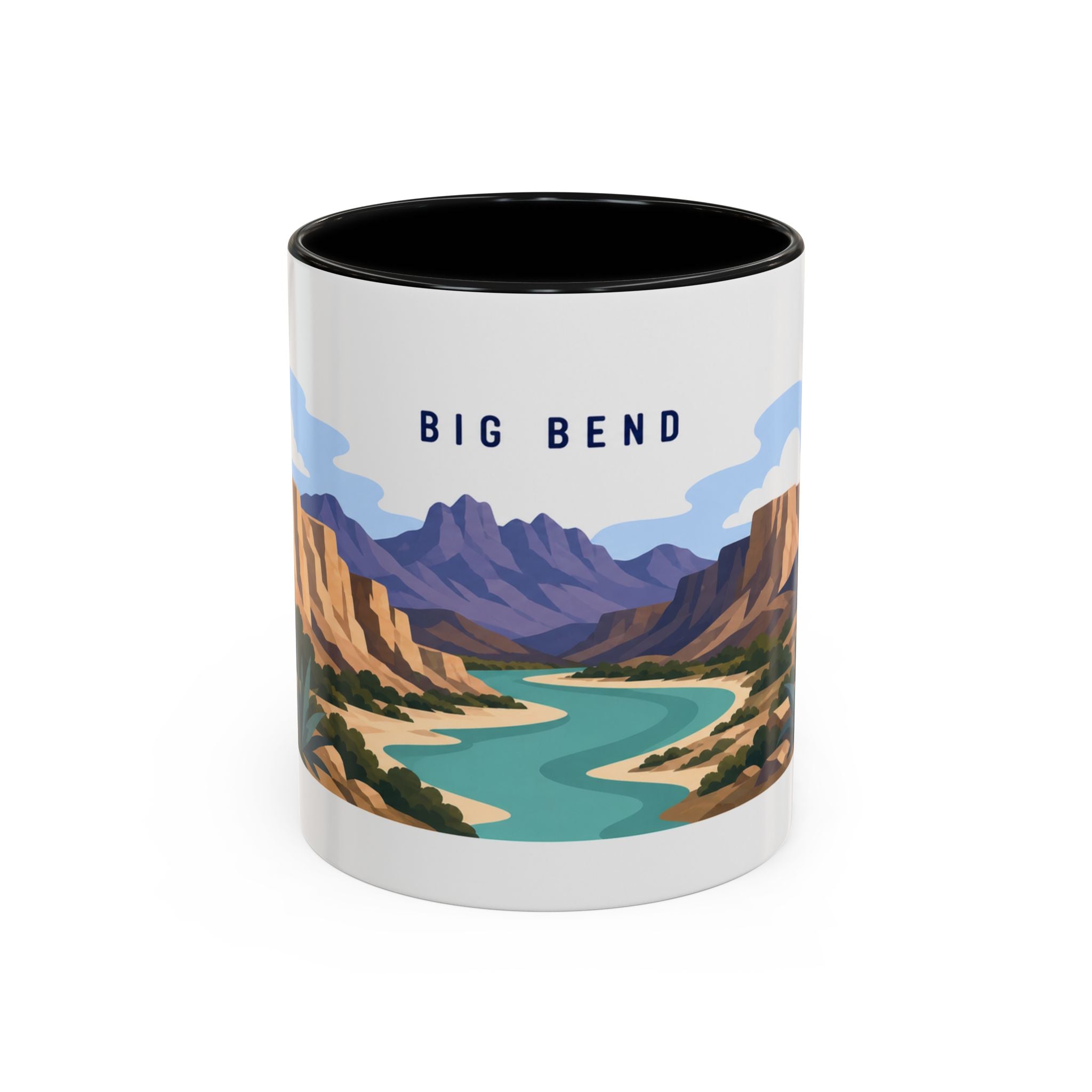 Big Bend National Park Coffee Mug | Solid Color Block Park Souvenir | 11oz 15oz Accent Mug