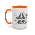 Bali Coffee Mug | Indonesia Souvenir Travel Gift | Accent Color Ceramic 11oz 15oz