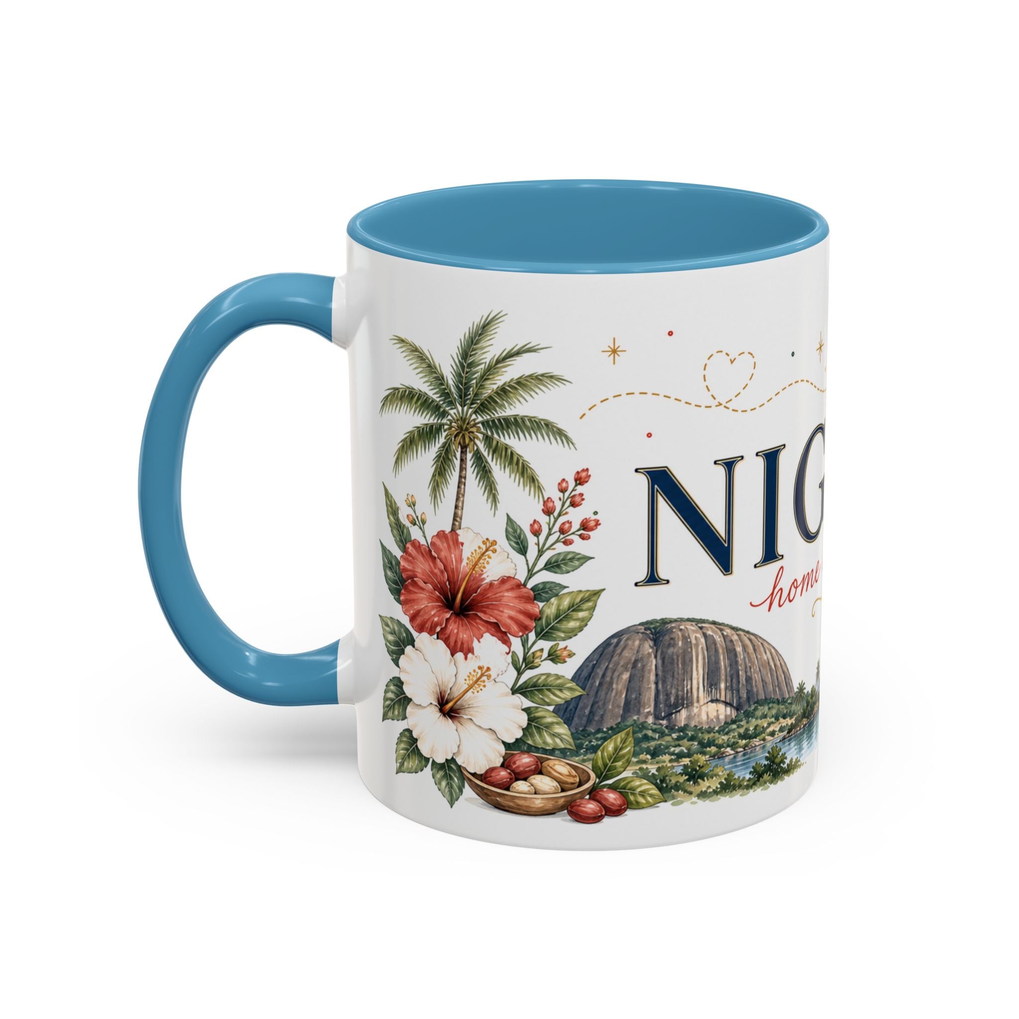 Nigeria Home Country Mug | Moving Away Gift | Long Distance Friendship | 11 oz 15 oz Accent Mug