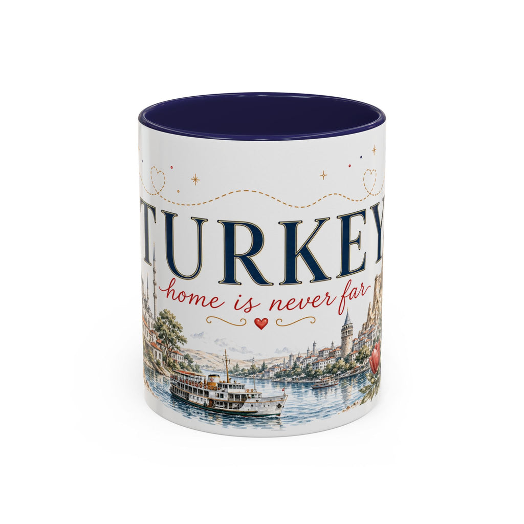 Turkey Home Country Mug | Moving Away Gift | Long Distance Friendship | 11 oz 15 oz Accent Mug