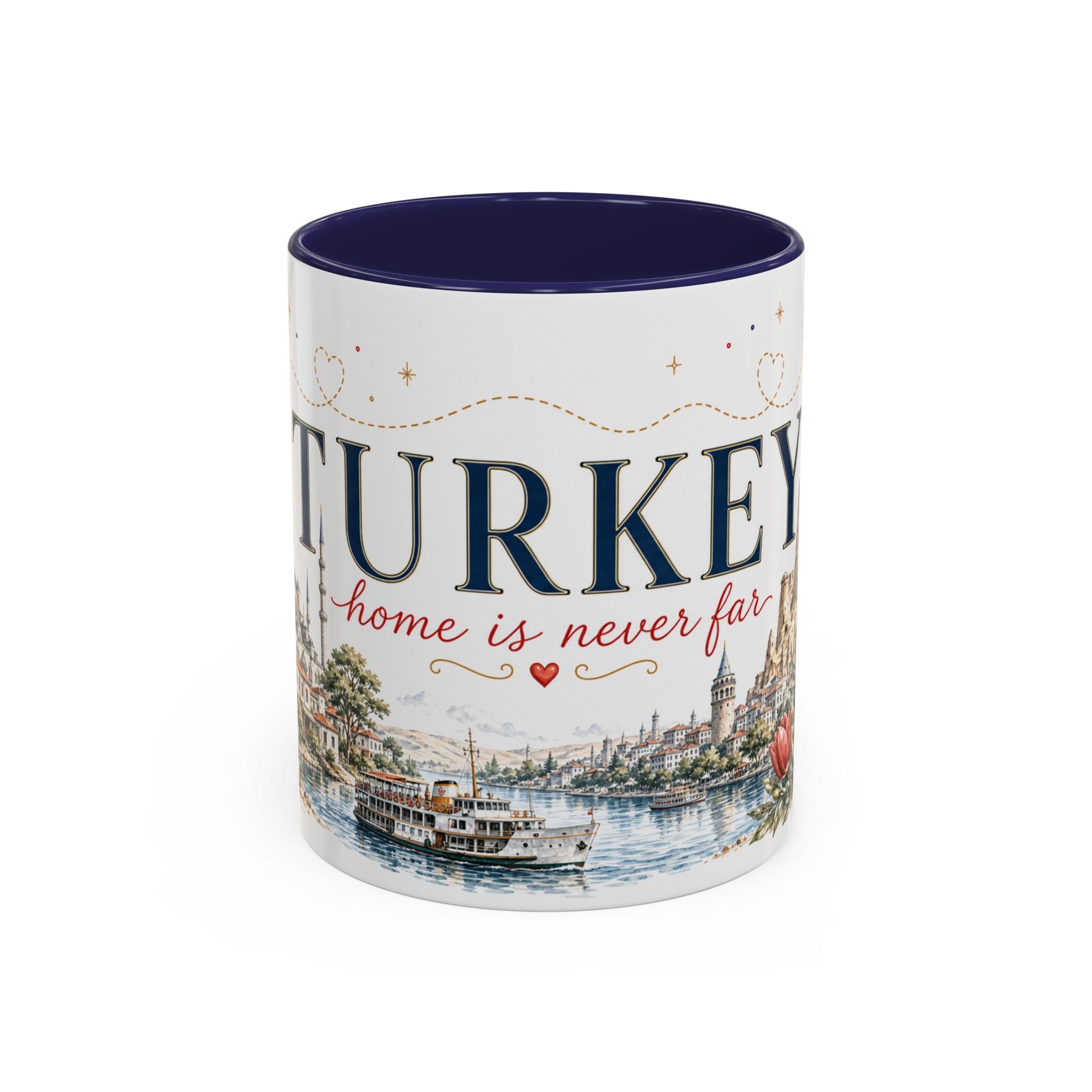 Turkey Home Country Mug | Moving Away Gift | Long Distance Friendship | 11 oz 15 oz Accent Mug