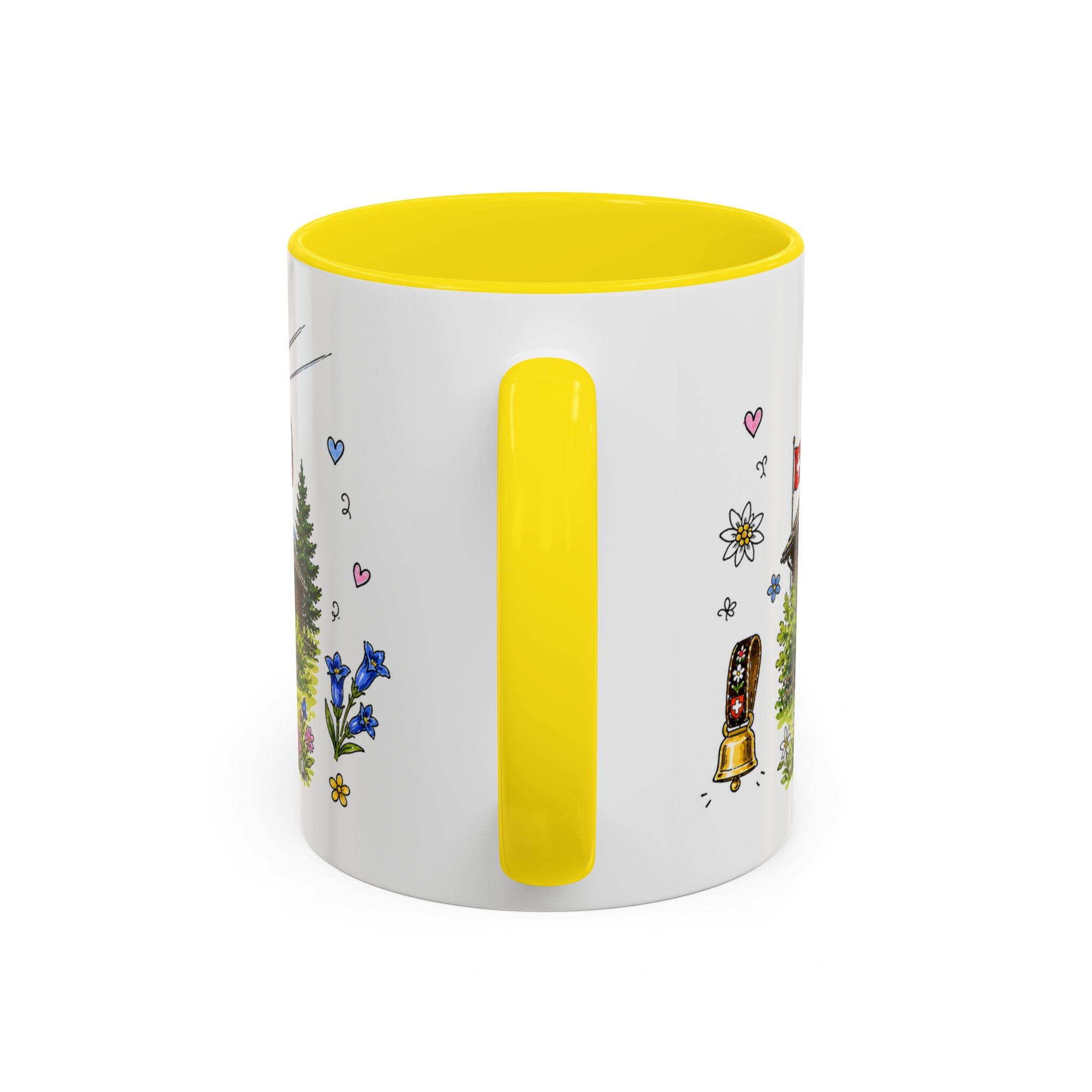 Grindelwald Illustrated Travel Mug | Switzerland Souvenir Accent Coffee Mug | 11oz 15oz Ceramic Cup