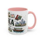 Dhaka Coffee Mug | Bangladesh Souvenir Travel Gift | Accent Color Ceramic 11oz 15oz